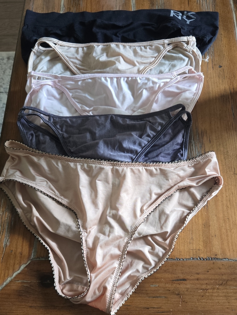 Everyday Cotton-Blend Bikini Panty Pack - Neutral & Black (Set Of 5)